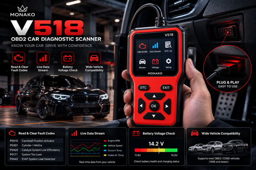 MONAKO V518 OBD2 Car Diagnostic Scanner